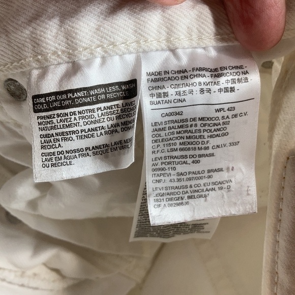 Levi’s white distressed 501 Jeans Size 29 x 32 - Picture 13 of 15
